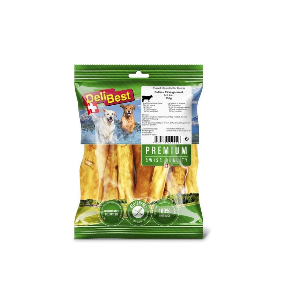 DELIBEST - Bâtonnet à mâcher Premium Bull Mâche, 250 g