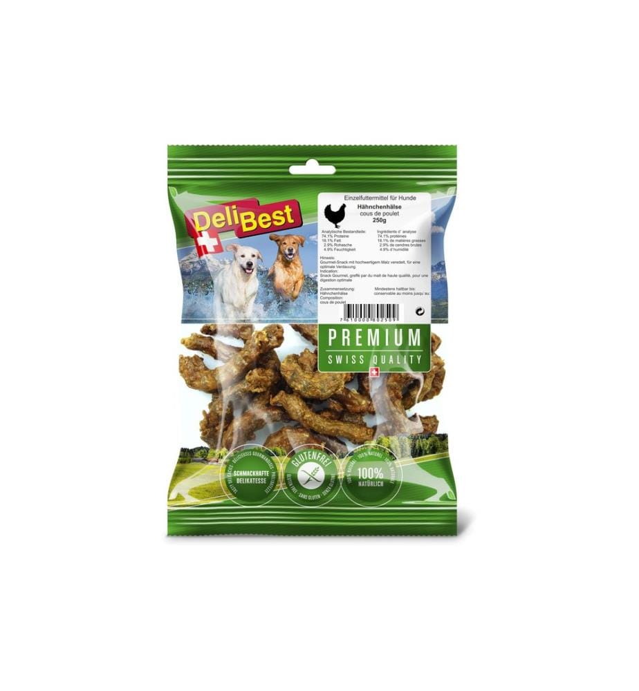 DELIBEST - Kaustange Premium Hähnchenhälse, 250 g