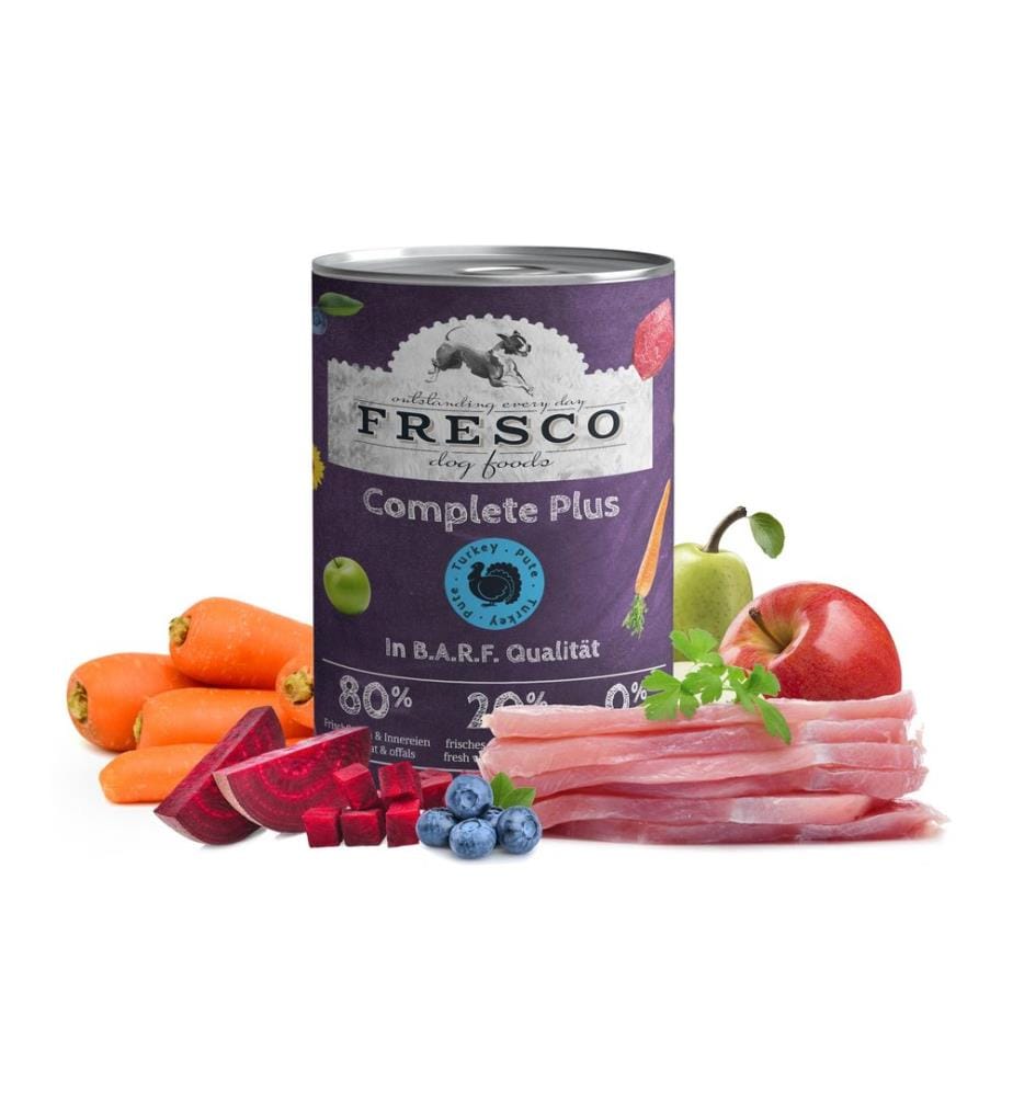 FRESCO Cibo umido completo Plus Tacchino, 400 g
