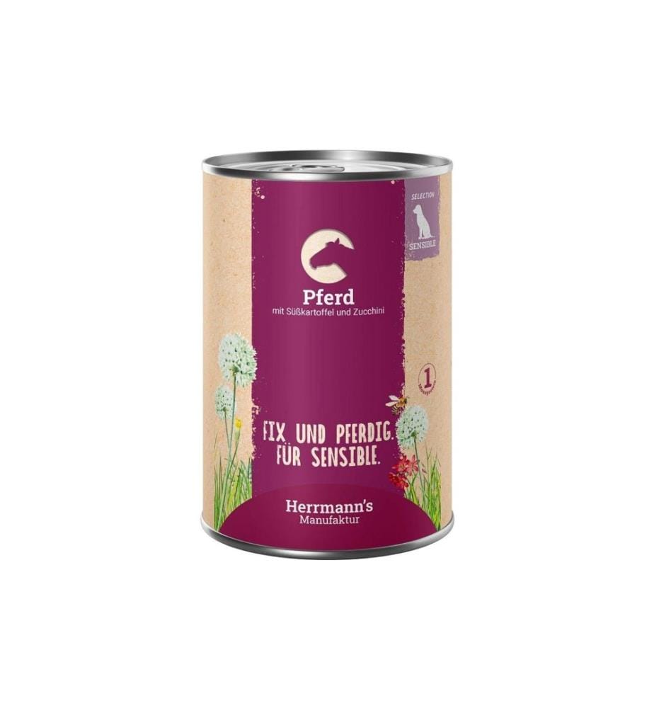 Herrmann's Nassfutter Pferd mit Süsskartoffel und Zucchini 6 x 400 g