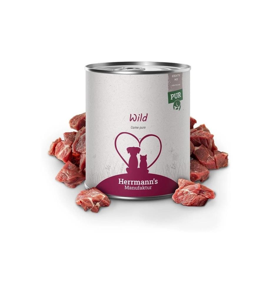 Herrmann's Nourriture humide Gibier pur boeuf 6 x 800 g