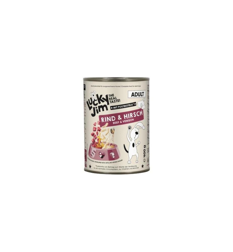 Pâtée pour chat Lucky Jim Adult Boeuf et Cerf 400g