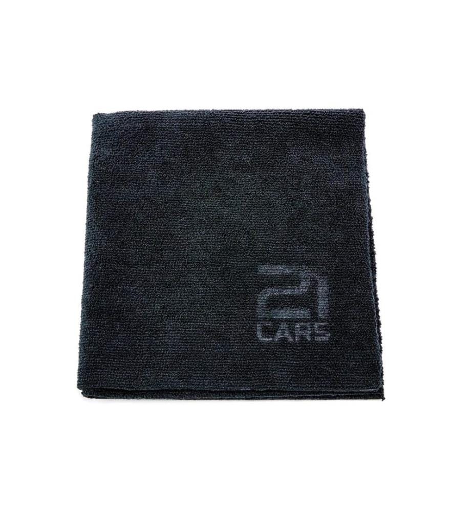 21CARS - Edgeless Serviette microfibre Set de 3 pièces 40 x 40 cm Noir