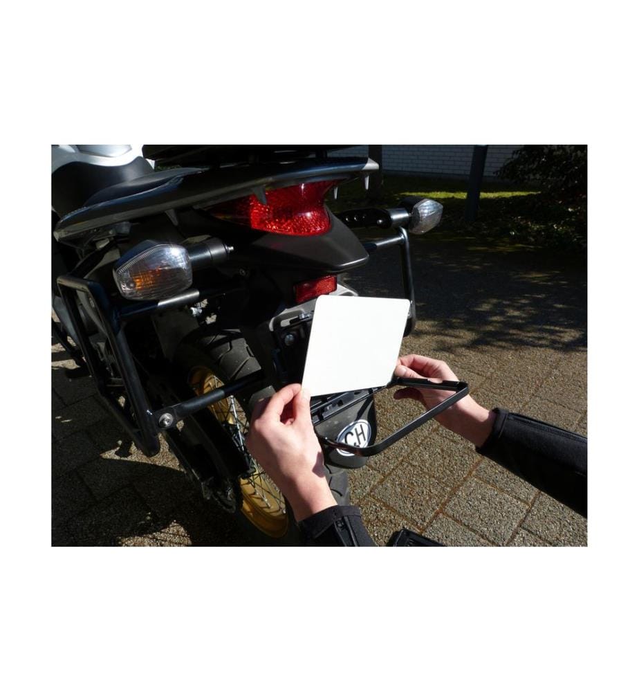 EASYKLICK - Supports de plaque d'immatriculation Moto chrome