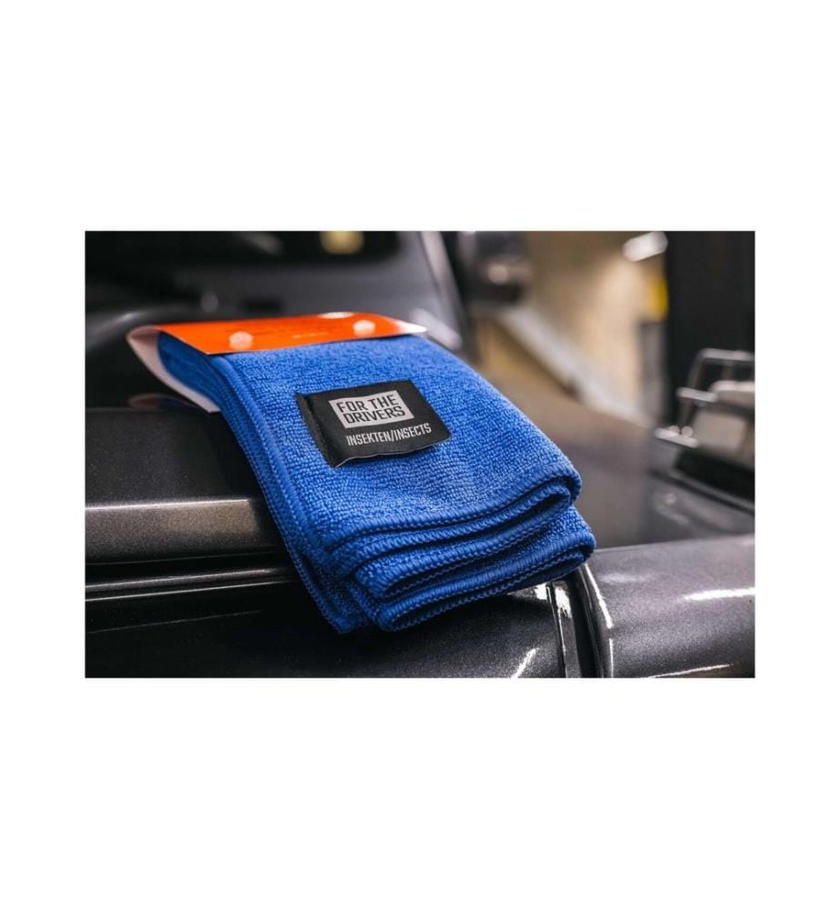 For The Drivers - Chiffon microfibre insectes 40 x 40 cm, bleu foncé