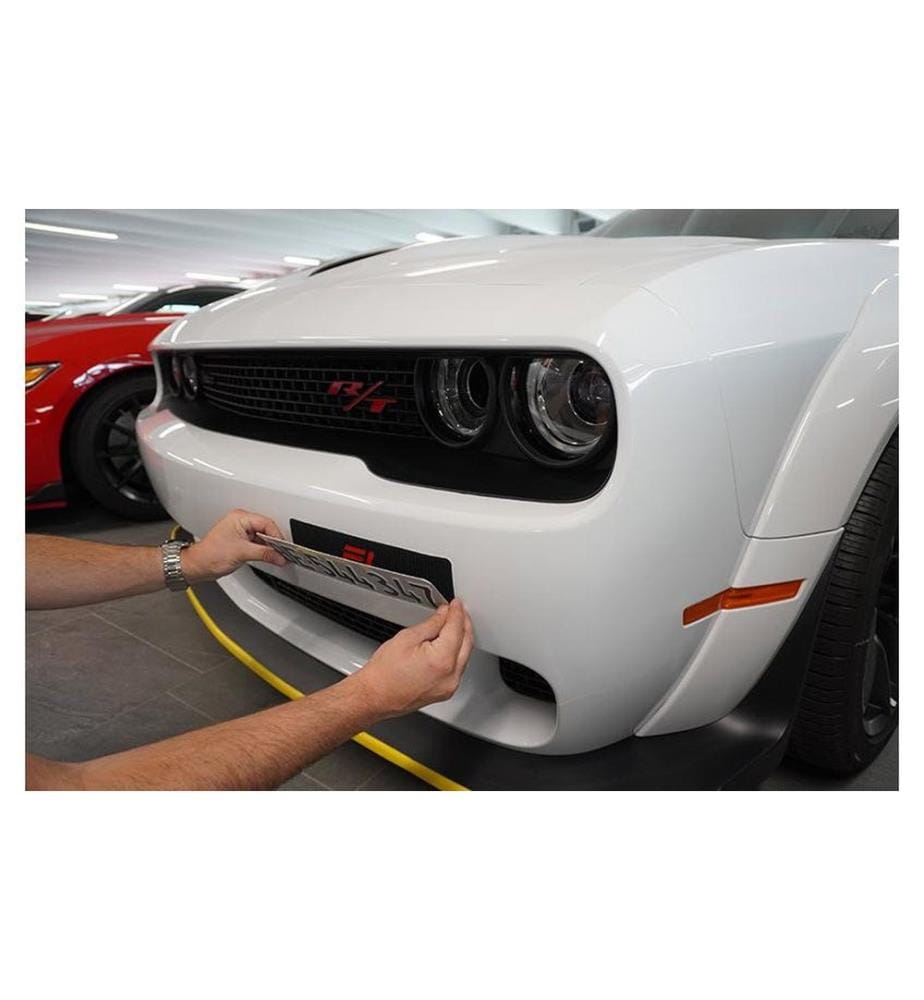 FRAMELESS - Kits de Supports de plaque d'immatriculation Système de velcro, sans cadre, 2 x KFZ