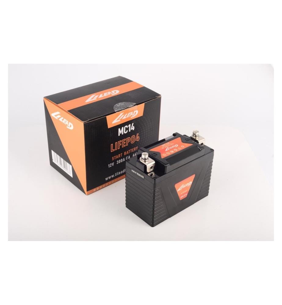 LILEAD - Motorradbatterie MC14 MC14 LIFEPO4 12 V 300CCA 64 Wh