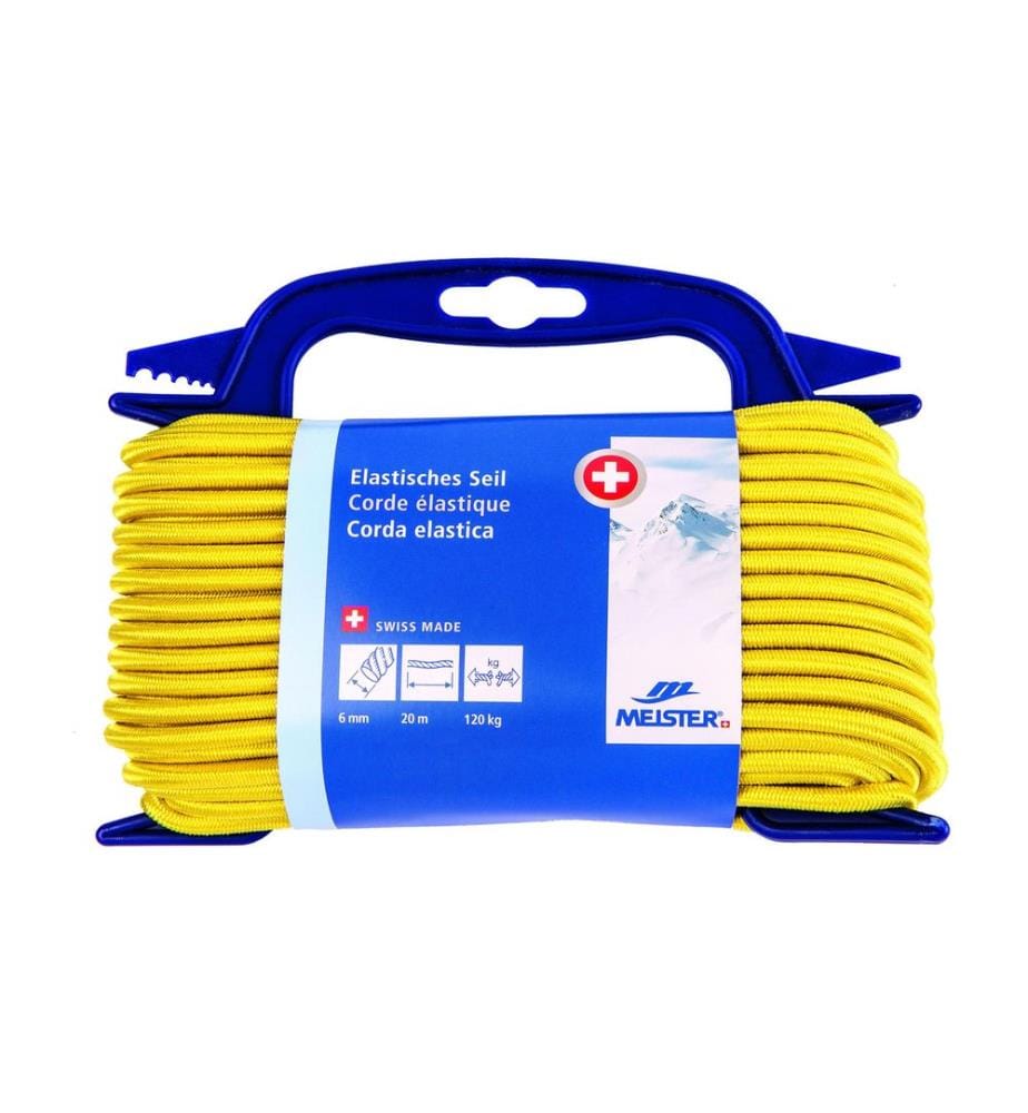 Meister - Tendeur en caoutchouc Ø 6 mm, 20 m, 120 kg, Jaune