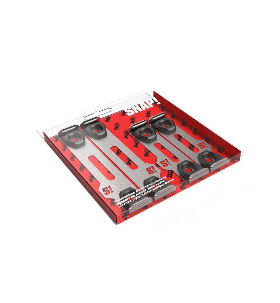SNAP - Porte-numéro sans cadre 30 × 8 cm/50 × 11 cm, acier inoxydable