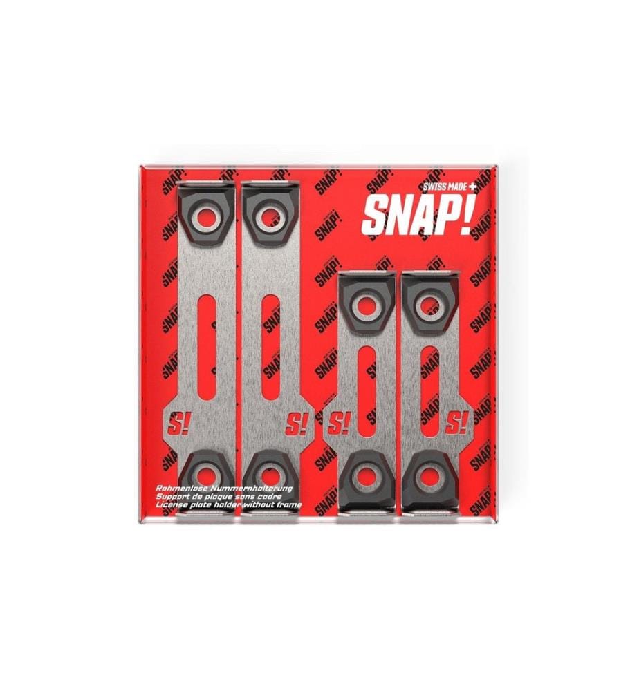SNAP - Porte-numéro sans cadre 30 × 8 cm/50 × 11 cm, acier inoxydable