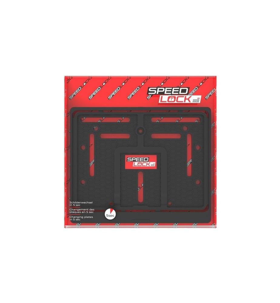 SPEEDLOCK - Cadre de plaque moto, plastique 18 × 14 cm