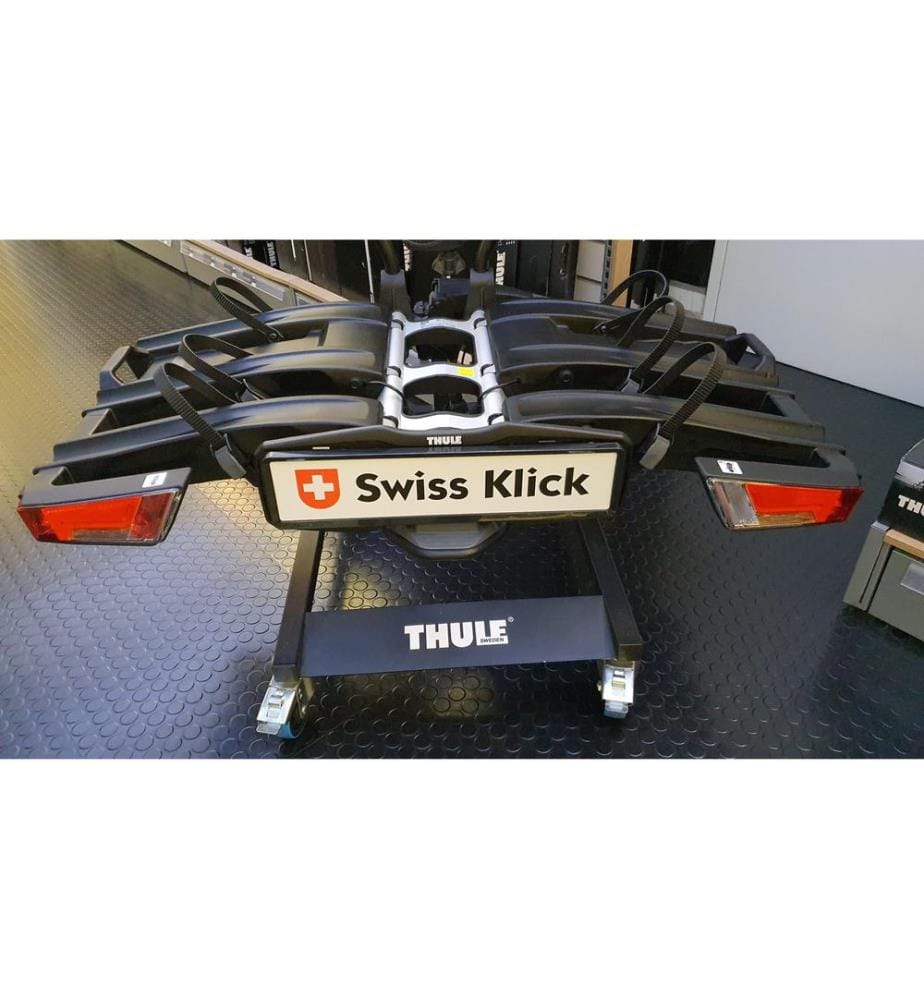 Swiss Klick - Kennzeichenhalterset Langformat Carbon Look