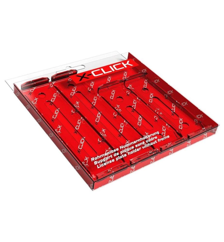 X-Click - Porte-numéro sans cadre transparent, 30 x 8 cm/50 x 11 cm