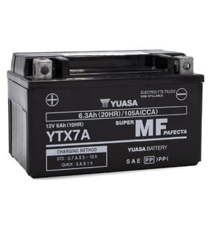 YUASA - Motorradbatterie AGM 12V/6.3Ah/100A
