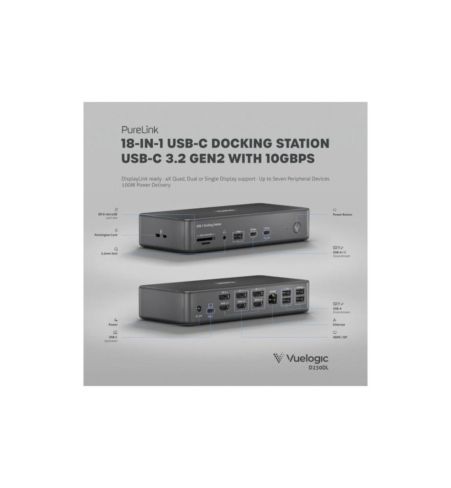 PURELINK - Dockingstation USB-C VL-D230DL