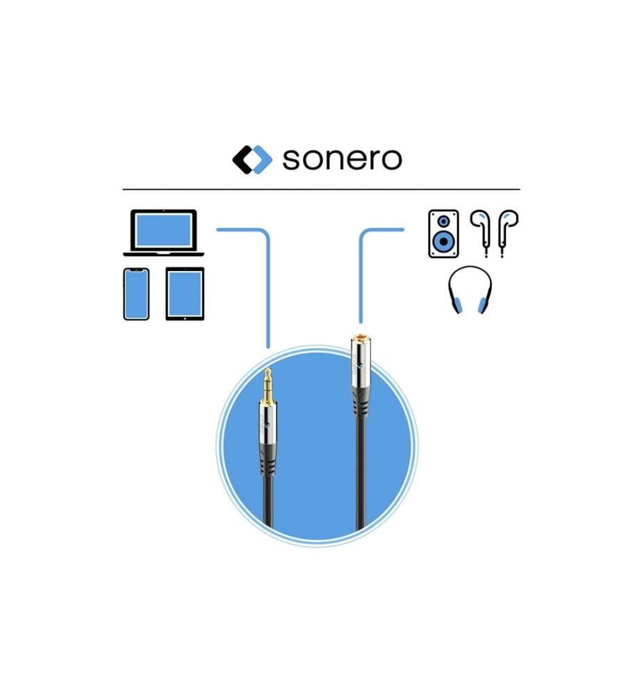 SONERO - Câble audio jack 3.5 mm - jack 3.5 mm 5 m