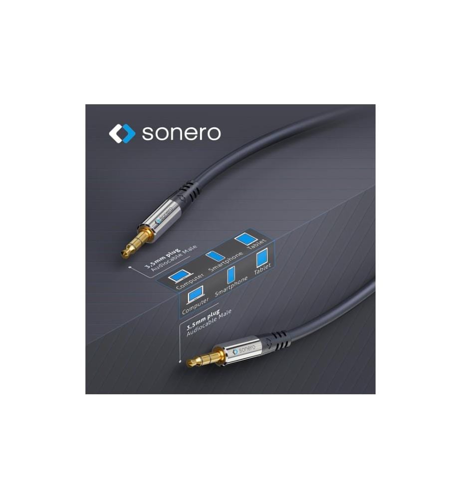 SONERO - Câble audio jack 3.5 mm - jack 3.5 mm 7.5 m