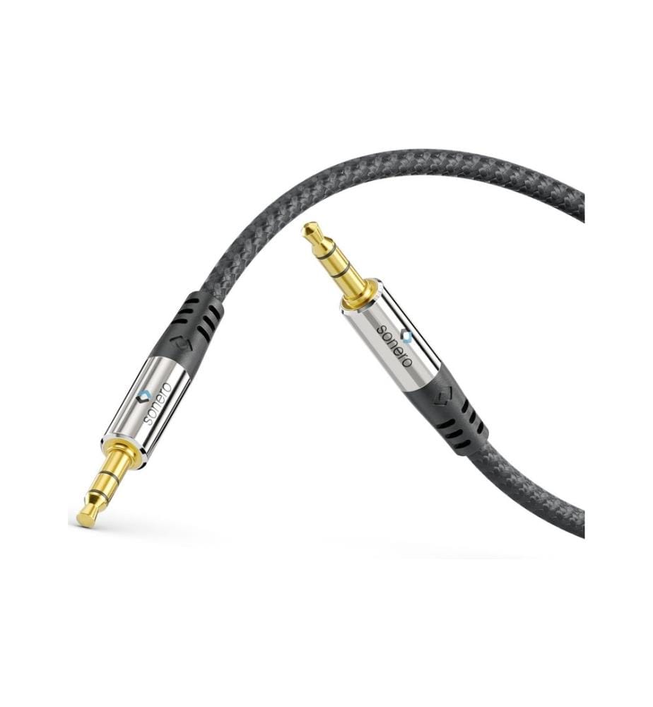 SONERO - Câble audio Jack 3.5 mm avec gaine en nylon 5 m