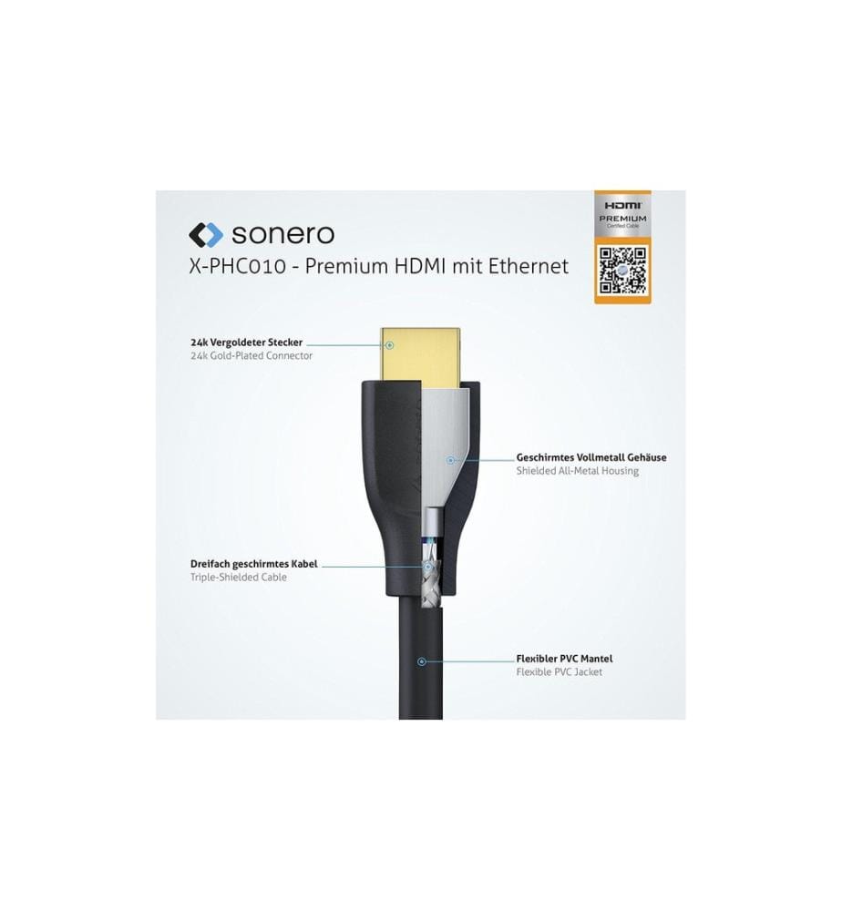 SONERO - Câble HDMI - HDMI, 0.5 m