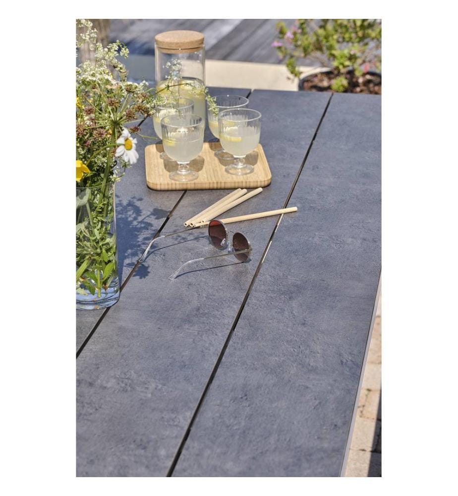 Gartentisch ANNECY (175x100) aus Aluminium und HPL-Platte - WEISS