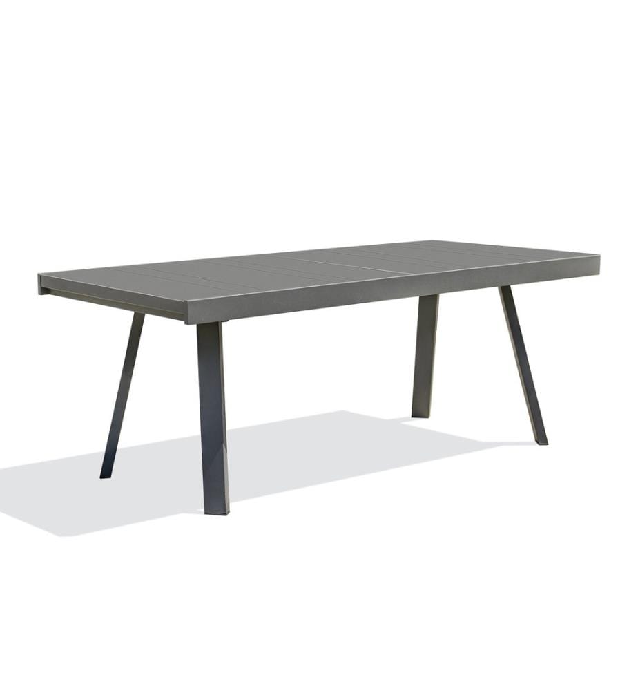 Tavolo da giardino STOCKHOLM (200/300x96 cm) in alluminio con prolunga incorporata - GRIGIO ANTRACITE