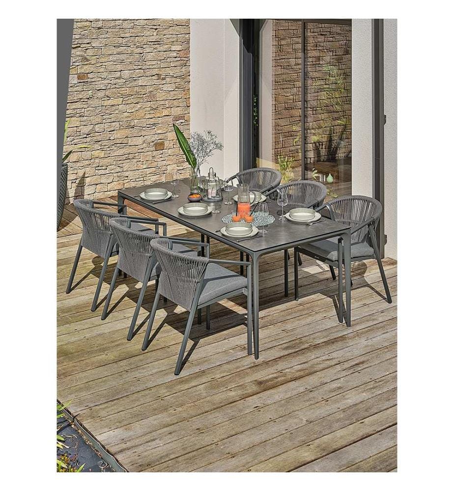 Poltrona da giardino con cuscino sfoderabile - Grigio antracite