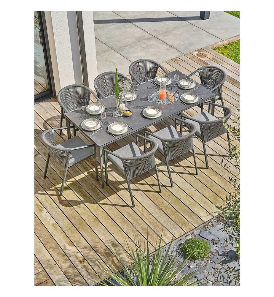 Poltrona da giardino con cuscino sfoderabile - Grigio antracite