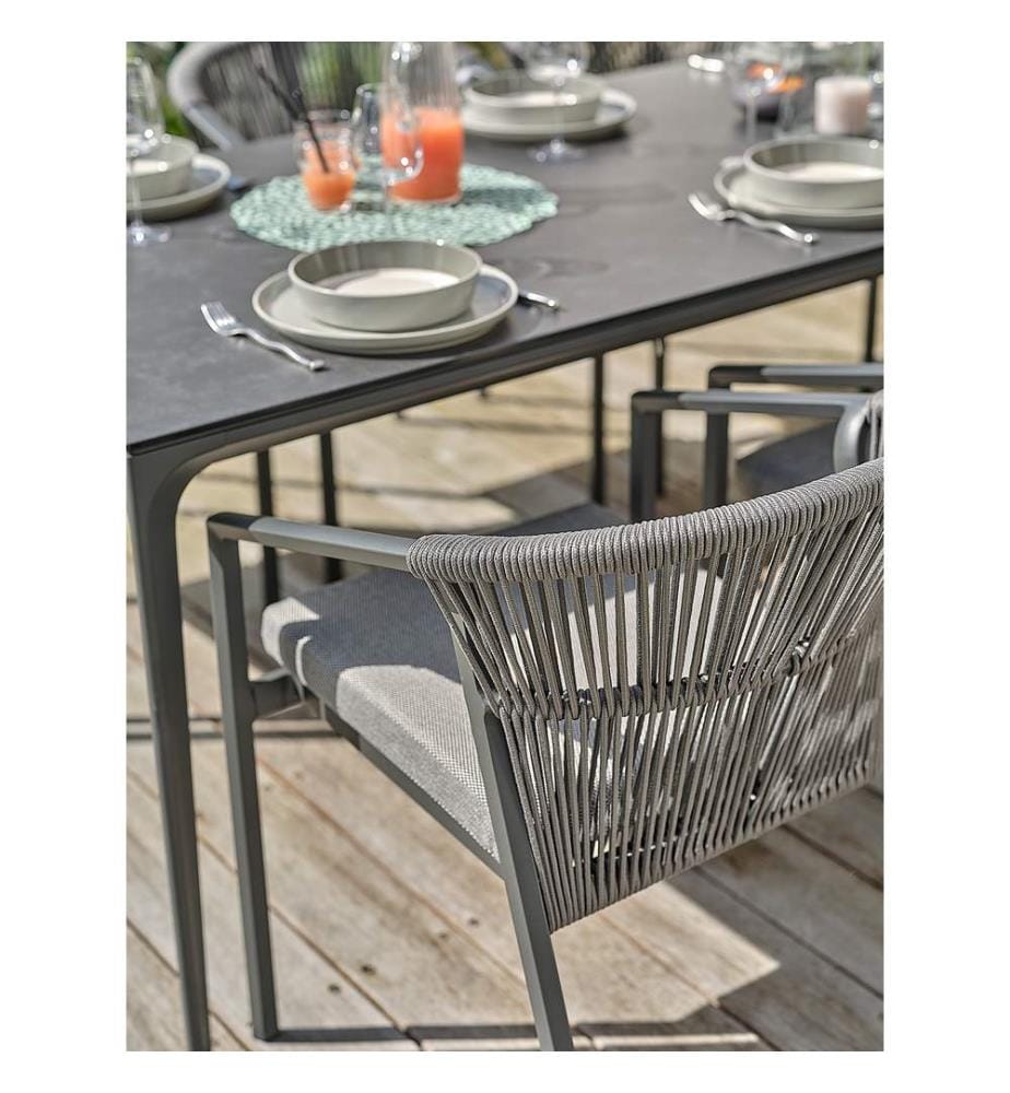 Poltrona da giardino con cuscino sfoderabile - Grigio antracite
