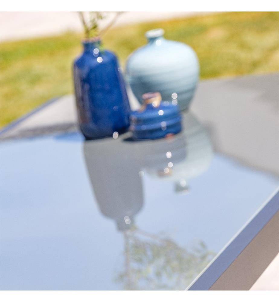 Tavolo da giardino Tolede, 8 sedie Tolede e 2 poltrone Tolede - Grigio antracite