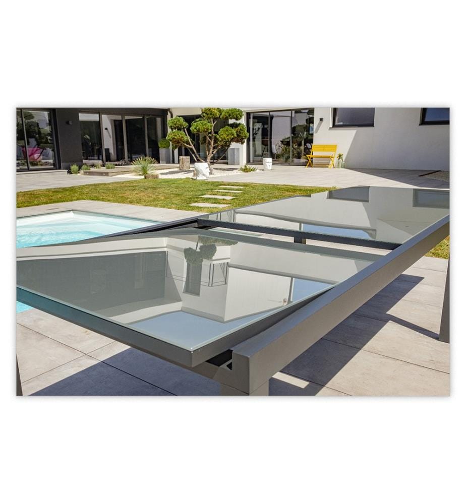 Tavolo da giardino Tolede, 8 sedie Tolede e 2 poltrone Tolede - Grigio antracite