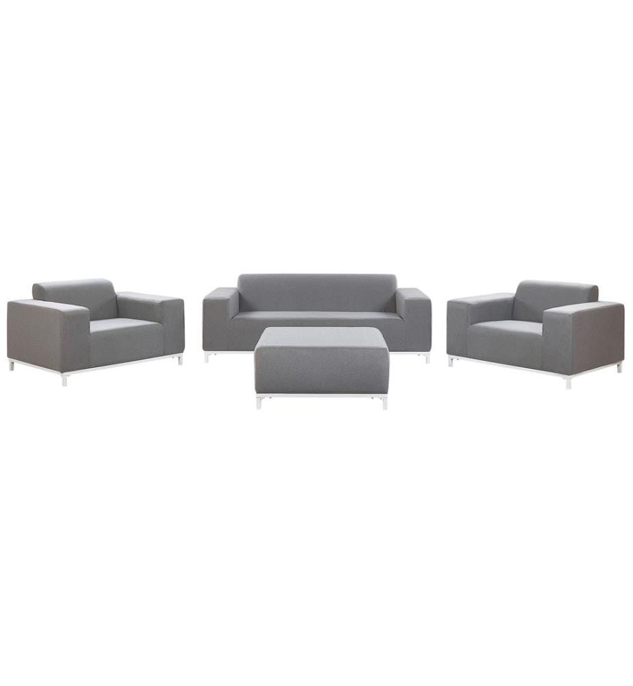 Lounge Set mit Tisch 5-Sitzer ROVIGO Grau