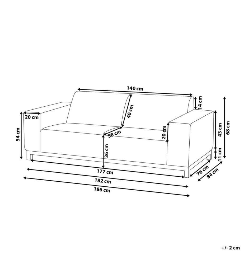 Divano da giardino 3 posti ROVIGO Beige