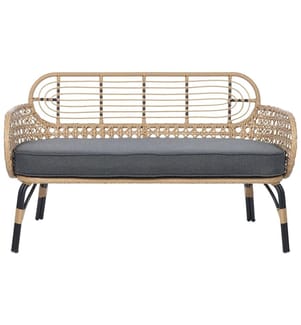 Panca da giardino con cuscino PRATELLO 122 cm Naturale