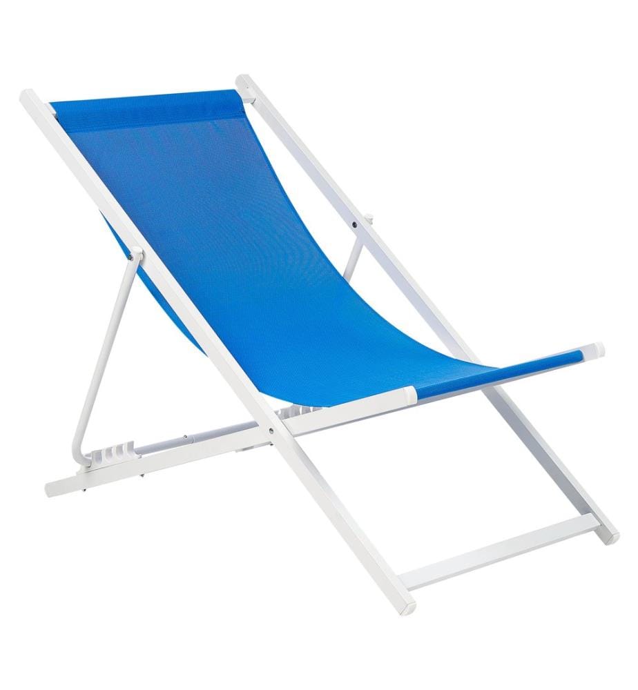 Klappbarer Liegestuhl LOCRI II Metall Blau