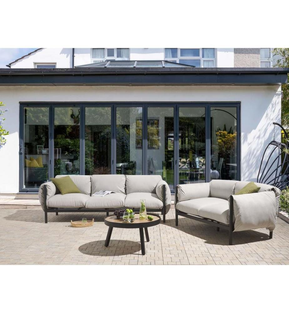 Gartensofa Set 5-Sitzer ESPERIA Metall Grau