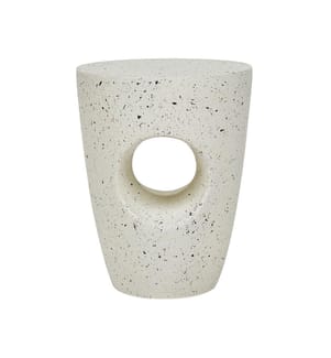 Table d'appoint EDOLO 37 cm 37 cm Effet terrasse Terrazzo blanc