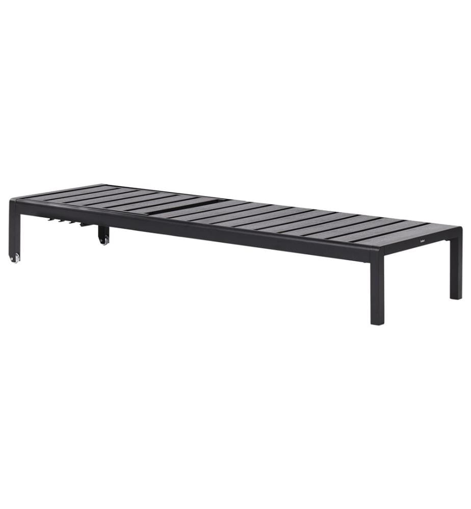 Sonnenliege NARDO mit Relaxfunktion Metall Schwarz