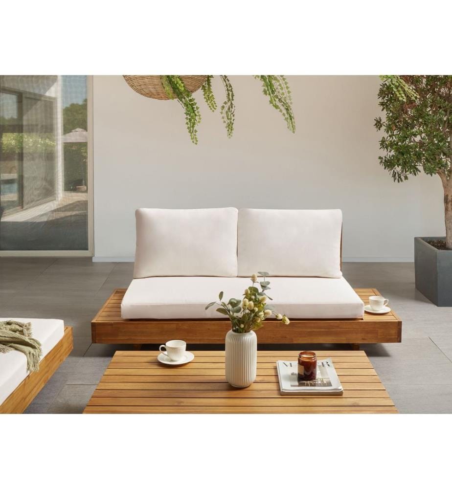 Divano da giardino 2 posti MARETTIMO Legno di acacia certificato Marrone