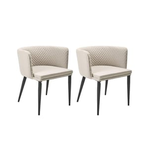 Lot de 2 chaises de jardin LIMASSON Tissu Beige