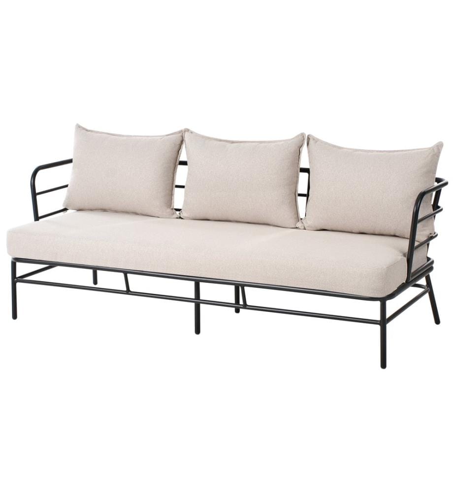 Gartensofa Set 5-Sitzer PONZONE Metall Hellbeige