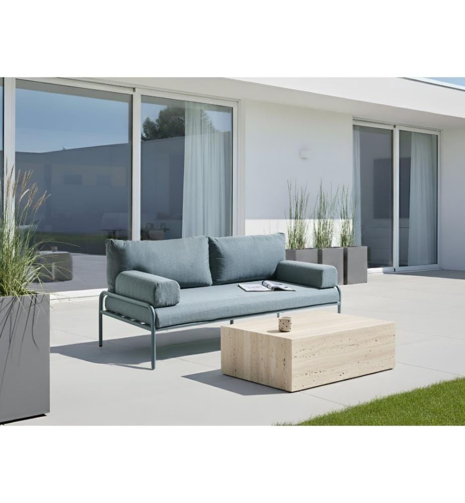 Divano da giardino 2 posti SOLOFRA Metallo Verde menta