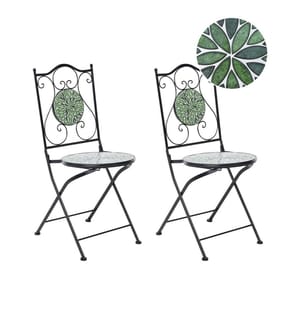 Lot de 2 chaises de jardin CIVATE Métal Noir