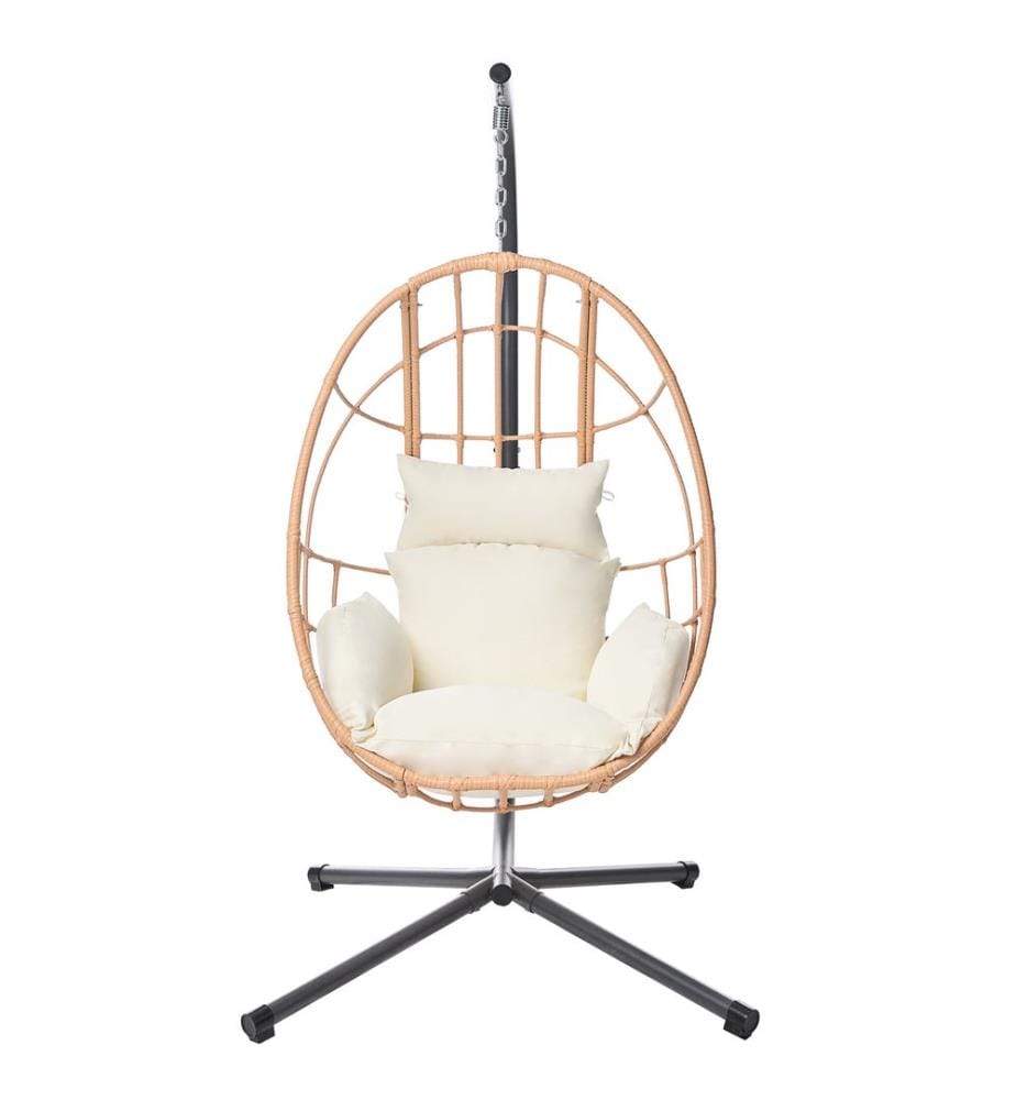 Fauteuil suspendu avec support MALCESINE Métal Naturel