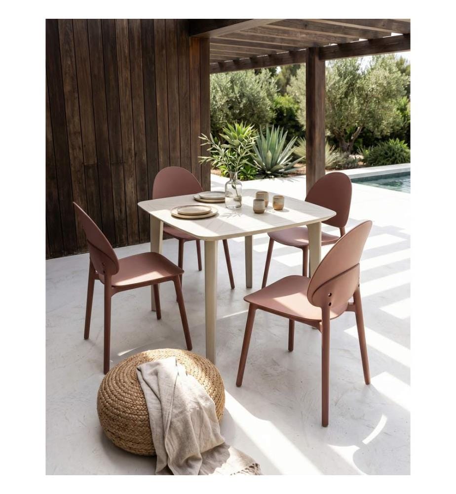 Gartenstuhl 4er Set CEARA Braun