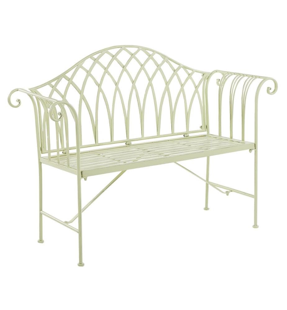 Gartenbank MILAZZO 130 cm Metall Hellgrün