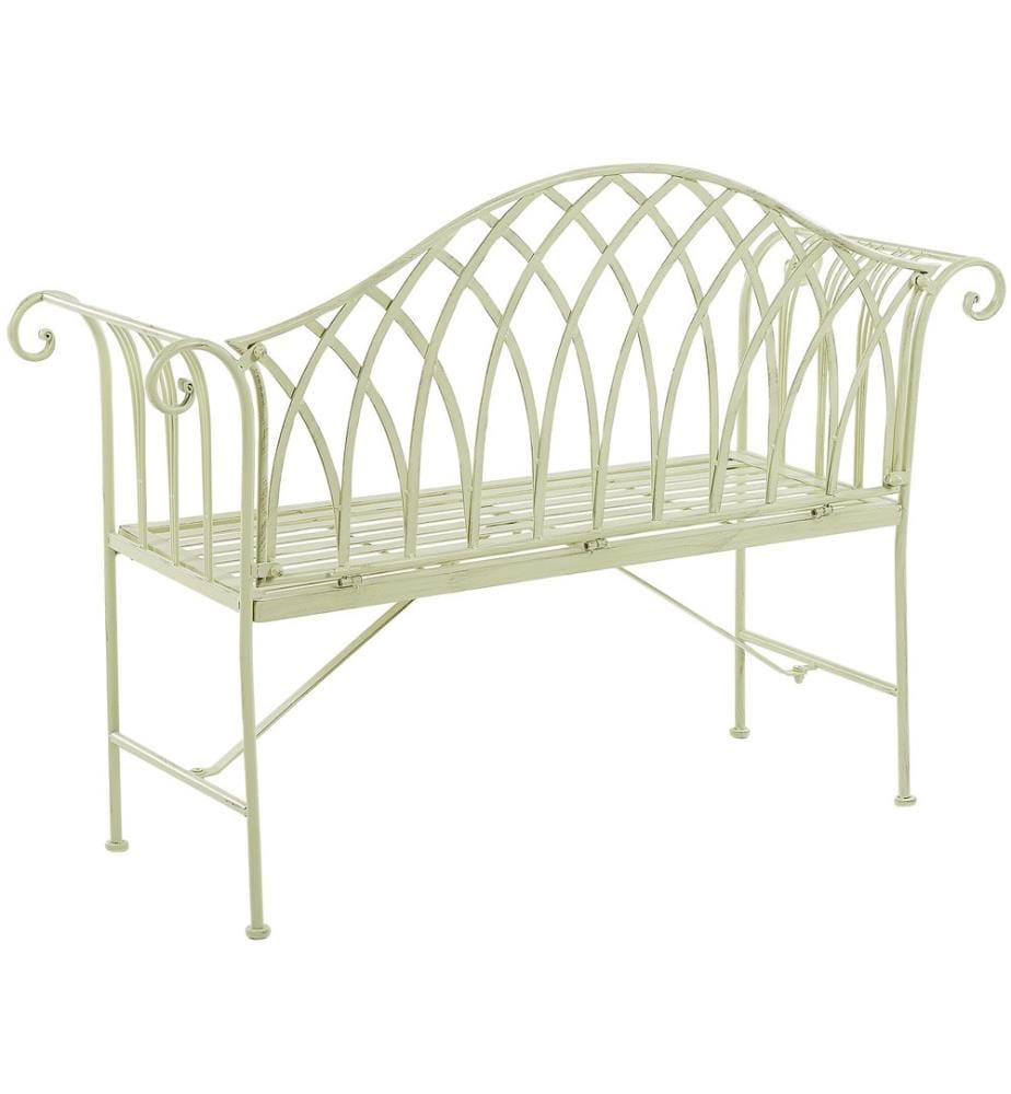 Gartenbank MILAZZO 130 cm Metall Hellgrün