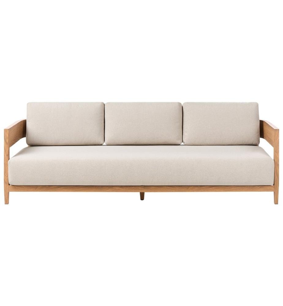 Gartensofa 3-Sitzer SAMPIERI Metall Hellbraun