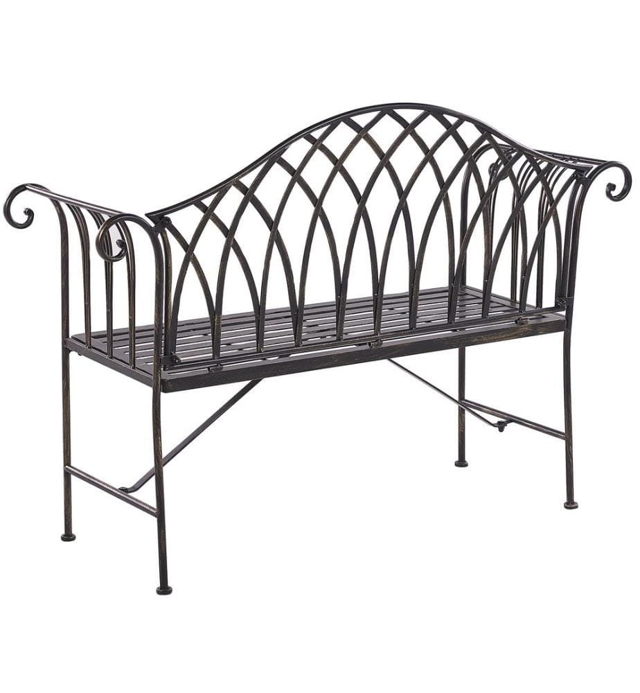 Panchina da giardino MILAZZO 130 cm Metallo Nero