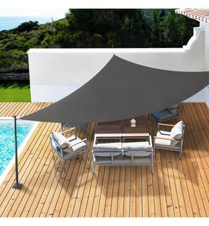 Dreieckiges Sonnensegel grau 5 x 5 x 5 m