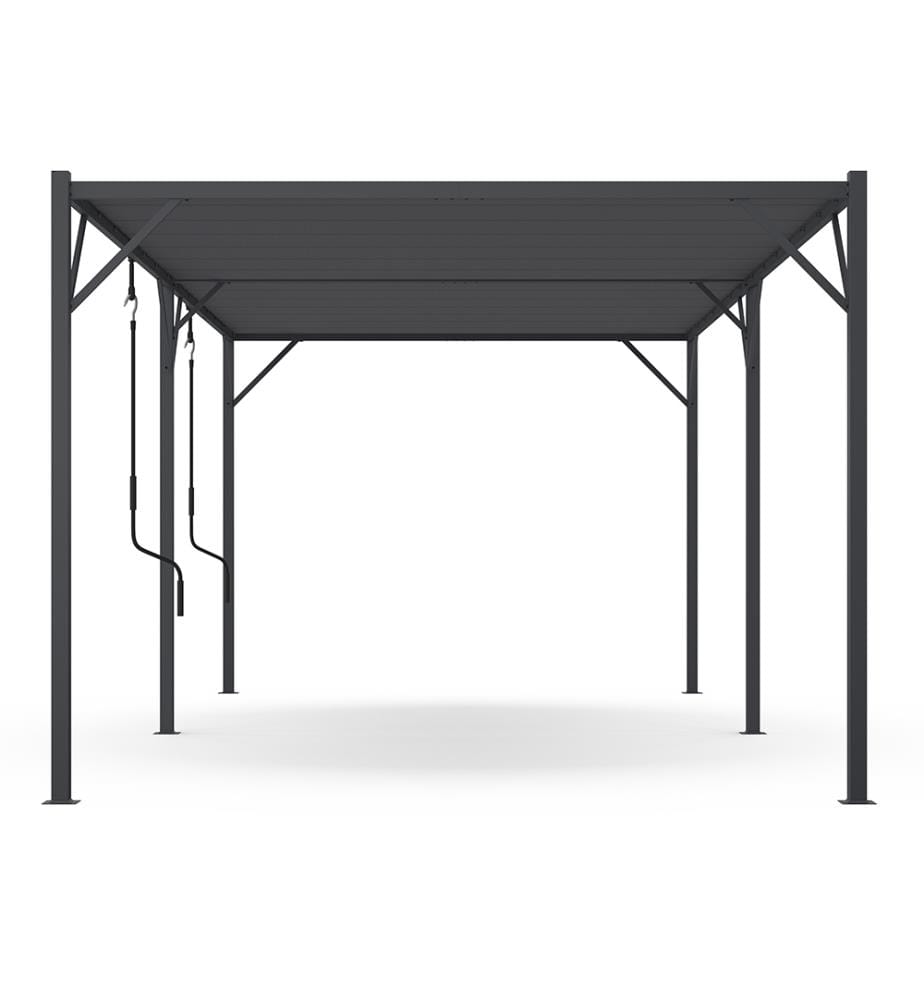 Pergola Venice Dach verstellbare Lamellen 3x6m - Grau